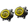 Generic For Fiat Ducato 250 290 2006-2023 for fendinebbia a LED H11 con Angel Eye DRL luci diurne 2x30W(Yellow)