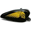 Pimastickerslab Kit 2 adesivi moto serbatoio INDIAN TESCHIO shadow rebel vulcan boulevard chief harley bob chopper old style vintage cod.1784 (091 ORO, LUCIDO (glossy_lucid))