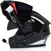 Casco Moto Modulare Apribile Bluetooth con Doppia Visiera Caschi Moto Integrali Bluetooth Integrati Omologato ECE Casco Moto Fuoristrada pour Quattro Stagioni