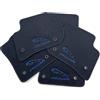 ASC tappeti tappetini auto compatibili con Jaguar F-Pace (X761) 04.2016-2024 tappeti auto in VELLUTO GRIGIO SCURO, 4 loghi