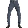 FSORB Pantaloni Moto Uomo, Traspirante Elastico Jeans, Kevlar Traspirante - Impermeabile E Antivento Pantaloni Protettivi Pantaloni Moto Uomo, 4 X Pad Di Protezione (Grigio,XS)
