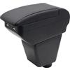 KAERGK Scatola bracciolo doppio strato per Renault Clio 4 Captur Clio 3 III IV console centrale Storage Box con 4 porta USB, accessori nero