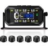 KAOLALI Sistema di monitoraggio della Pressione dei Pneumatici TPMS,【4/6 modalità Ruota】 0.01 Bar Alta Precisione TPMS, con 6 Sensori Pressione Pneumatici per Auto Camper per Camion LKW