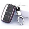 YUWATON Cover per chiave auto per telecomando Jaguar F-pace F-type XJ XE XF portachiavi auto (nero)