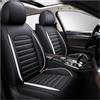 NISMIA Copri Sedili Auto per Land Rover Discovery Sport 2015-2020, Coprisedili Auto Pelle Universale, Pelle Set Completo Impermeabile Auto Accessori Interno, Set Copri-Sedile Anteriori Posteriori(D(White))