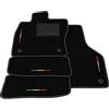 Generico Tappetini compatibili con Audi A3 8Y Sportback 2021-2025, ricamo bandiera Italia, kit tappetini auto personalizzati, set tappeti in moquette, tappeto auto