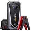 YaberAuto Avviatore per auto, 21800 mAh, 2500 A, avviamento per batterie per auto (per tutte benzina o 7,0 l diesel), con due uscite USB, torcia LED