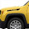 Generico Kit 2 Adesivi compatibile con Renegade wrangler defender Jimny Cherokee Navara Amarok L200 4x4 fascie parafango fuoristrada cofano extreme off road sport 2365 (070 Nero, cm 57x7)