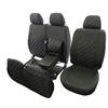 Texmar Progettato per adattarsi a Peugeot Boxer, Citroen Jumper/Relay, Fiat Ducato 2006-2018 LHD nero ecologico coprisedili 2+1 (1 singolo 1 doppio)