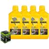 E-BIKERS Kit Tagliando 4 litri bardah.l XTS C60 10W50 + filtro olio Hiflo compatibile con Ducati