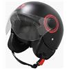 Rodeo Drive RD104N PLUS casco scooter demi jet color, nero opaco, large