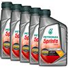 Petronas Kit 5X Sprinta Olio Motore Moto Scooter 4 Tempi F500 10W-40 1L - Semi Sintetico - 5 Cofezioni da 1 Litro