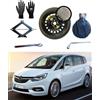 D'ANGELO 1988 Kit Ruotino di Scorta 17 compatibile con Opel Zafira Tourer con Cric, Chiave, Guanti e Sacca