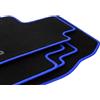 Wielganizator Automatte - Adatto per Mitsubishi Eclipse 2G Coupe 1995-1999 - Velluto - Accessori Auto - Pratico Zerbino Auto - 4 pezzi - Nero/Blu