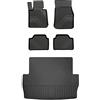MOTOS Set di tappetini in gomma e tappetini per il bagagliaio per BMW Serie 1 F20 2011-2019 Migliorare il comfort di viaggio con tappetino antiscivolo auto 3D- tappetini per tutte le stagioni auto, pr