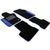 IL TAPPETO AUTO BY FABBRI 3 COLOR0000007B, Tappeti auto moquette antiscivolo, Su misura, 2 Ricami, Blu