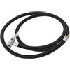 A ABSOPRO Tubo di prolunga per gonfiatore pneumatici Durevole 130cm M8x0.8 15.5mm OD Adattatore Tubo di prolunga per pompa dell'aria Valvola del pneumatico Nylon Nero 1 pezzo