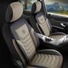 GIOVANNI BUTTI Coprisedili universali per auto e SUV di alta qualità, in tessuto piqué beige-nero, compatibile con airbag, coprisedile anteriore premium, protezione sedile, set di montaggio incluso