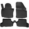 J&J AUTOMOTIVE | NORM 3D Tappeti Tappetini Auto In TPE Gomma Su Misura Per Leon 2 II 2005-2012, Kit di 4 Pezzi, Inodore, Nero, Antiscivolo