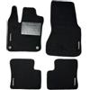Generico Tappetini Auto per Twingo terza serie, Set di 4 Pezzi, Moquette Nera con Battitacco, Bordo Velcrato Antiscivolo (4 ricami laterali, moquette standard 6 mm)