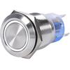 Kuuleyn Interruttore a pulsante, 19mm 12V LED Interruttore a pulsante autobloccante in acciaio inossidabile impermeabile(bianca)