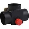 BODYA Raccordo a T per condotto di sfiato dell'aria da 75 mm e valvola a lembo per riscaldatore diesel, nero