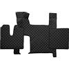 F-CORE Tappetini copricofani camion compatibile per MAN TGX 01.07-12.17 AUTOMAT 2 Cassetti NERO