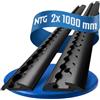 NTG - 2 guide in linea in alluminio da 0,5 m / 500 mm, forma semicircolare -Certificato TÜV- Set economico di accessori per rimorchi, fissaggio del carico per auto, furgoni, camion e camper - guida in