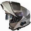 Origine Logic BT Casco Modulare con Bluetooth Integrato - Omologazione ECE06- Interni Removibili - Visiera Parasole - Grigio opaco (XL)