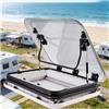 Generico Tettuccio apribile for camper universale con botola da tetto for camper con luci a LED Telaio interno in lega di alluminio ABS con illuminazione a LED(80x50cm)