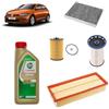 OP Kit tagliando 4 filtri + 5L olio Edge 5W-30 LL per Volkswagen Polo 6 1.6 TDI 2017+