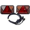 UNITRAILER Set Fanali Posteriori Fristom FT-270 a LED Sinistro e Destro 7 Funzioni 12V IP68 Fendinebbia Retromarcia con Cablaggio Elettrico Mantes 4m 7 PIN per Rimorchio Carrello Auto