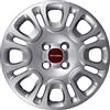 Aftermarket 1 COPRICERCHIO COPPA RUOTA 14 PANDA 2012 IN POI LOGO ROSSO NON ORIGINALE SINGOLO 9190