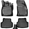 GENERICO ASC tappetino tappeto tappetti auto compatibili con VW WW GOLF 7 dal 2012 al 2019 tappeti auto in gomma a vaschetta e bordi rialzati protezione poggia piede E bottoni per ancoraggio