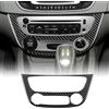 KUNGKIC Per Renault Megane Fluence 2009-2014 Auto Centrale Climatizzazione Pannello Centrale Centrale Centrale Della Fibra di Carbonio Adesivi Decorativi Accessori Regalo (Stile A,Nero)