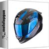 MOTOTOPGUN scorpion casco integrale per moto exo-1500 carbon air platted nero blu taglia s mototopgun 115-483-66-03