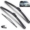 Autopixl Spazzole tergicristallo anteriori e posteriori per Opel Meriva AB 2003-2017, 3 pezzi, accessori per parabrezza 2003, 2004, 2006, 2007 e 2009(Meriva A 2003-2010)