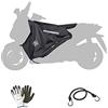 farbrothersonline COMPATIBILE CON KYMCO PEOPLE ONE 125i DD 2017 17 COPRIGAMBE R168-X TERMOSCUD TUCANO URBANO SPECIFICO PER SCOOTER COPERTA TERMICA IMPERMEABILE INTERNO IN ECOPELLICCIA ESTERNO IN NYLON