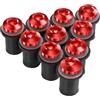BOSDF Viti Ergal Moto Per y-amaha yzf r6 2005-2011 2006 2007 10PCS Carenatura Schermo Vento Vite Bullone Kit Parabrezza Dado di Montaggio Wellnut(Red)