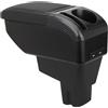 ZENVI Braccioli Compatible with Citroën C3 Braccioli 2024-2026 Console Centrale Organizer Immagazzinaggio Scatola Utilizzabile Per Autisti Supporto Gomito Doppio Spazio Archiviazione(Stile Nero)
