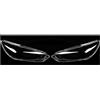 Ggwqfuh Auto Paralume Trasparente Per Ford Per Focus 2015-2017 1/2 Pezzi Copertura In Vetro Trasparente Per Fari Auto Paralume Vetro Trasparente(Left and right)