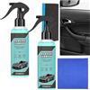 JASUBAI Vernice trasparente in plastica per auto, vernice nera spray per interni ed esterni, pulizia e cura del cruscotto, gomma/pelle/vinile, restauro in plastica senza grassi, 120 ml (2 pezzi)