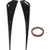 Buachois 2 pezzi Side Vent Trim Parafango per Auto Side Wing Air Vent Cover Trim Universale per Accessori Esterni Neri per Auto