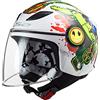 LS2, Casco Moto per Bambini FUNNY CROCO Gloss White, M
