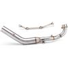 NCTPICLC Scarico Coda Punta Fine Tubo Slip On Scarico Moto Per Kymco Xciting 400i S400, Tubo Collegamento Anteriore Acciaio Inox Modificato Scooter Con Staffa