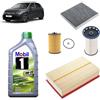 OP Kit tagliando 4 filtri + 6L olio Mobil 0W20 ESP per Volkswagen Golf 8 VIII 2.0 TDI