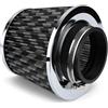 Topolenashop Filtro Aria Conico Universale per Auto 76 mm - Aspirazione Sportiva ad Alto Flusso con Struttura Radiale, Fascetta in Acciaio Inox - Colore Casuale | SY-LQQ0103