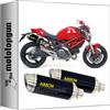 MOTOTOPGUN arrow 71731AON* scarico omologato open doppio terminale thunder alluminio nero compatibile con ducati monster 796 2010 2011 2012 2013 2014 mototopgun