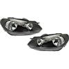 EASYSHOP24H Set Di 2 Fari Anteriori Compatibili Per Golf Vi Mk6 da 2008 a 2012 H7/H15 con Motore Incluso Destro e Sinistro Gruppo Ottico con Luce Diurna