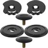 HORIALENCE Set 6 Pezzi Porta Casco Moto in PC Nero Kit Accessori Visiera Casco Versatile e Conveniente per Ricambi Caschi Integrali da Moto